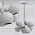 Title: Gleaming Glass Orb Chandelier 3D model small image 2