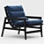 Elegant Ipanema Armchair 3D model small image 1