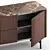 Modern Walnut Wood Dresser with Multiple Finish Options 3D model small image 3