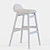 Duro 30" Upholstered Solid Wood Bar Stool 3D model small image 4