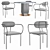 Modern Dining Set: Table & Chair 3D model small image 5