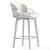 Elegant Arven Metal Bar Stool 3D model small image 4