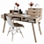 Elegant Wooden Home Office Desk 3D model small image 4