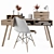 Elegant Wooden Home Office Desk 3D model small image 5