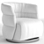 Natuzzi Couture Armchair: Luxurious Comfort 3D model small image 1