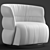Natuzzi Couture Armchair: Luxurious Comfort 3D model small image 4