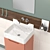 Frieze Two: Stylish Bathroom Cabinet 3D model small image 2