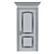 Ethno Classic Interior Door 3D model small image 2