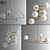 Elegant Glass Globe Mobile Chandeliers 3D model small image 1