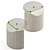 Travertine Modern Side Table: David Nicolas C-031 3D model small image 1