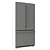 KRFF302ESS: Stylish Stainless Steel Refrigerator 3D model small image 3