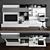 Modern TV Stand & Office Set 3D model small image 1