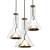 Elegant Glass Whistle Pendant Lamp 3D model small image 1