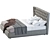 Elegant Selene Bed Bolzan 3D model small image 4