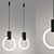 Sleek Eclipse Pendant Light 3D model small image 1