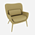 Elegant Cammy Armchair: Fabric, Velvet & Metal 3D model small image 4