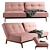 Versatile Splitback Sofa Bed 3D model small image 1