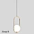 Modern Hoop Planet Pendant Light 3D model small image 1