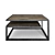 Loft Style Coffee Table: Dual- Material Elegance! 3D model small image 5