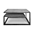 Loft Style Coffee Table: Dual- Material Elegance! 3D model small image 6