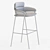 Modern Upholstered Bar Stool 3D model small image 4