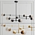 Elegant 8-Light Pendant Chandelier 3D model small image 2