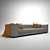 Modern 3-Person Sofa 3D model small image 1