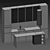 Stylish Kitchen Upgrade: Blanco Mixer & Miele Oven 3D model small image 5
