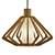 Japanese Wood Pendant Lamp 3D model small image 1