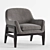 Elegant Milano Armchair 3D model small image 1