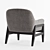 Elegant Milano Armchair 3D model small image 2