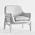 Elegant Milano Armchair 3D model small image 3