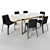 Modern Flexform Gustav Table & Isabelle Chair Set 3D model small image 4