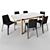 Modern Flexform Gustav Table & Isabelle Chair Set 3D model small image 5