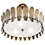 Elegant ARTERIORS ANALISE Chandelier 3D model small image 2