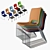 Sleek Stackable Chairs - Set of 9 3D model small image 1