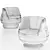 Sleek Magnum Armchair: Luxurious Comfort 3D model small image 2