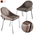 Izoard: Contemporary Upholstered Metal Chair 3D model small image 1