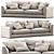 Sleek B&B Italia Richard Sofa 3D model small image 1