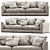 Sleek B&B Italia Richard Sofa 3D model small image 2