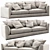 Sleek B&B Italia Richard Sofa 3D model small image 3