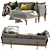 Floyd Velvet Corner Sofa 3D model small image 3