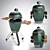 Green Egg Outdoor BBQ Grill 3D model small image 2