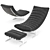 Luxury Valenti Leather Chair Set 3D model small image 2