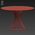 Modern Calligaris Vortex Table & Strip Chair 3D model small image 4