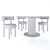 Sleek Elegance: Tom Dixon FAT Dining Set 3D model small image 3