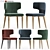 Luxembourg Velvet Chair 3D model small image 1