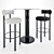 Modern Minimalist Bar Set 3D model small image 2