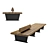 Elegant Metalco Italy Canape Bench 3D model small image 1