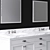 Sleek Gray Double Sink Vanity 3D model small image 2